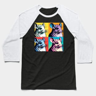 Chinchilla Charm: Pop Art Splendor Baseball T-Shirt